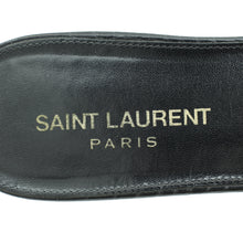 YSL Black Croco Embossed Tribute Flat Mules 38.5