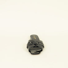 YSL Black Tribute Flat Mules 38.5