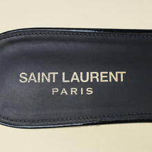 YSL Black Tribute Flat Mules 38.5