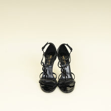 YSL Black Cassandra Ankle Strap Sandals 38
