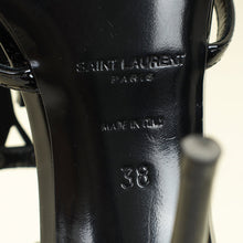 YSL Black Cassandra Ankle Strap Sandals 38
