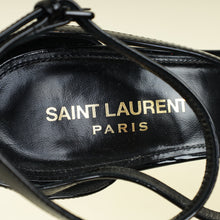 YSL Black Cassandra Ankle Strap Sandals 38