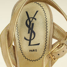 YSL Bicolor Tribute Sandal 38