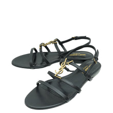 YSL Black Cassandra Sandals 39