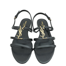 YSL Black Cassandra Sandals 39