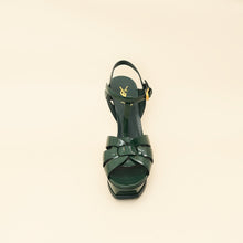 YSL Dark Green Tribute Sandal 39