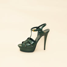 YSL Dark Green Tribute Sandal 39