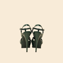 YSL Dark Green Tribute Sandal 39
