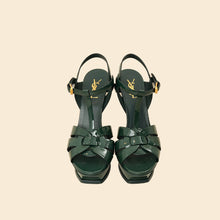 YSL Dark Green Tribute Sandal 39