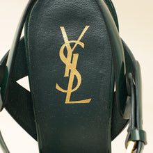 YSL Dark Green Tribute Sandal 39