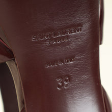 YSL Burgundy Tribute Heeled Sandals 39