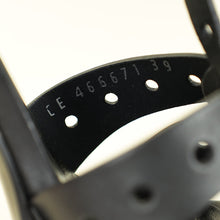 YSL Black Perforated High Heeled Platform Tribute Sandals 39