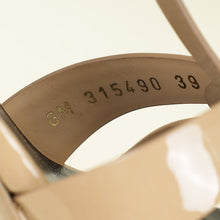 YSL Dark Beige Tribute Platform Sandal 39
