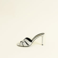 YSL Light Grey Tribute Studs Mules 40