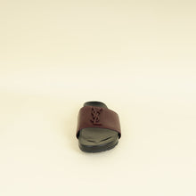 YSL Burgundy Joan Slide Sandals 41