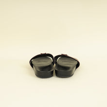 YSL Burgundy Joan Slide Sandals 41
