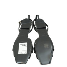 YSL Black Tribute Ankle Strap Flat Sandals 42