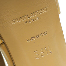 YSL Beige Mid Heel Tribute Sandals 36.5