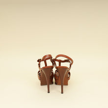 YSL Brown High Heeled Tribute Sandals 37.5