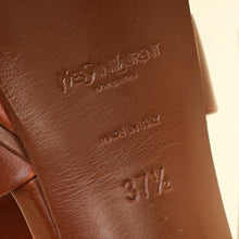 YSL Brown High Heeled Tribute Sandals 37.5