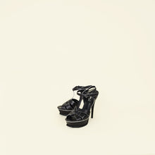 YSL Black Tribute Sandal 37.5