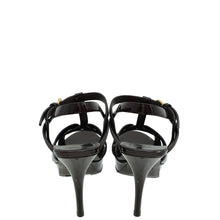 YSL Bordeaux Mid Heel Tribute Sandals 37
