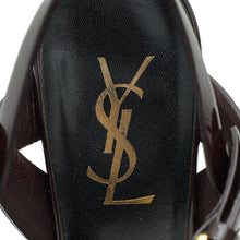 YSL Bordeaux Mid Heel Tribute Sandals 37