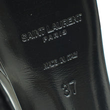 YSL Black Jane Chain Pearl Platform Heeled Sandals 37