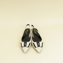 YSL Bicolor Anais Slingback Flats 38