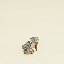 YSL Multicolor Tribute Python Embossed Sandal 38