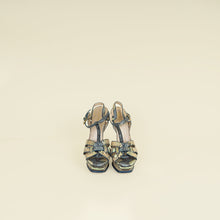 YSL Multicolor Tribute Python Embossed Sandal 38