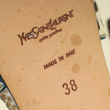 YSL Multicolor Tribute Python Embossed Sandal 38