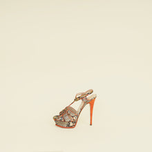 YSL Multicolor Tribute Python Embossed Sandal 38