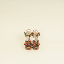 YSL Multicolor Tribute Python Embossed Sandal 38