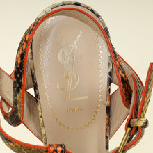 YSL Multicolor Tribute Python Embossed Sandal 38