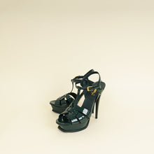 YSL Green High Heeled Tribute Sandals 39.5