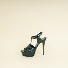 YSL Green High Heeled Tribute Sandals 39.5