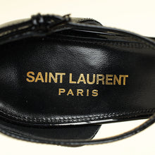 YSL Black Opyum Ankle Strap Sandal 39