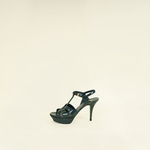 YSL Green Heeled Tribute Sandal 39.5