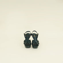 YSL Green Heeled Tribute Sandal 39.5