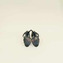 YSL Green Heeled Tribute Sandal 39.5