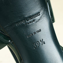 YSL Green Heeled Tribute Sandal 39.5