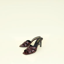 YSL Burgundy Tribute Mules 40.5