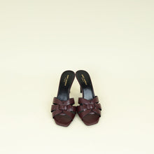 YSL Burgundy Tribute Mules 40.5