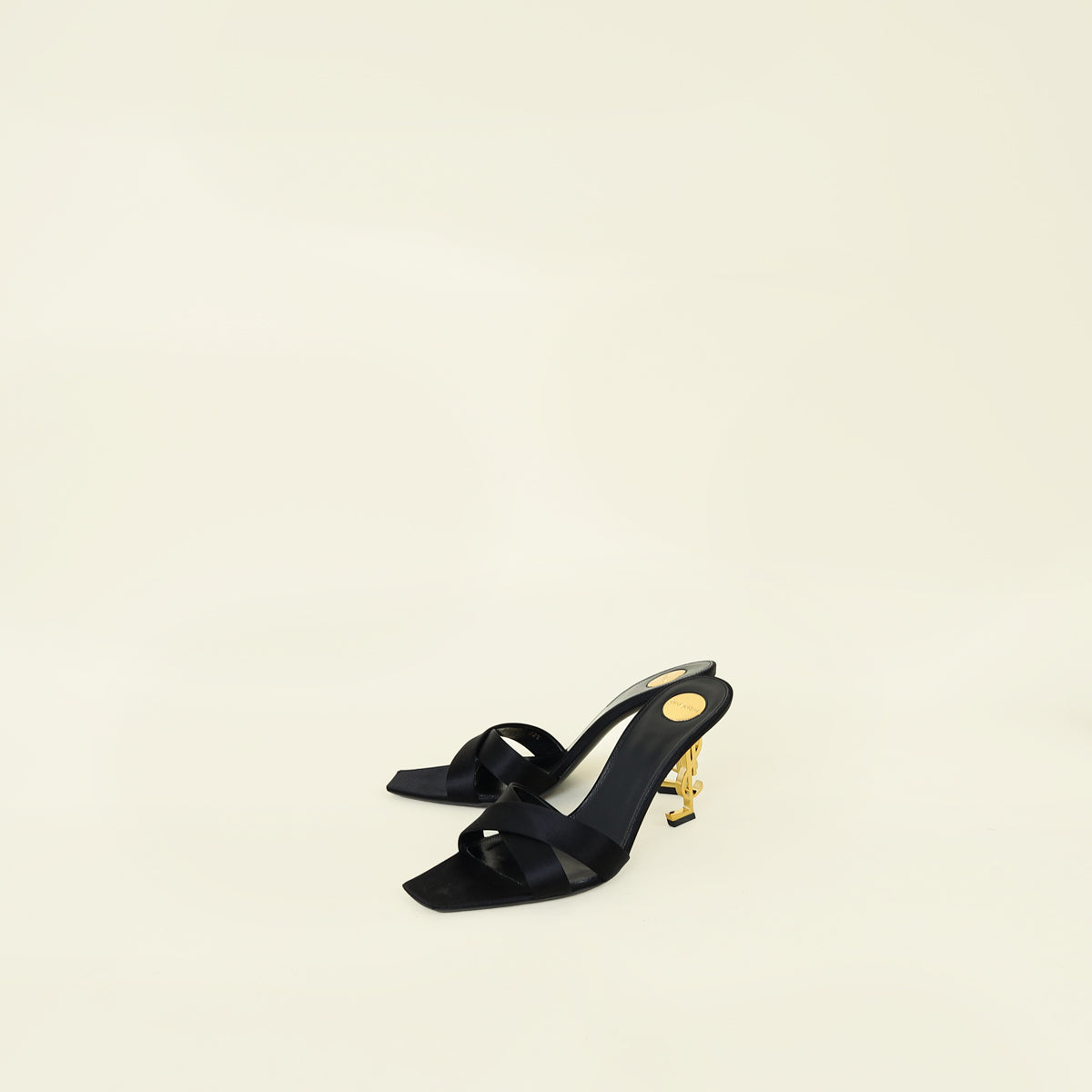 YSL Black Opyum Mules 40.5