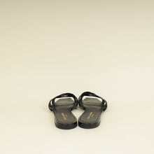 YSL Black Tribute Flat Sandals 40