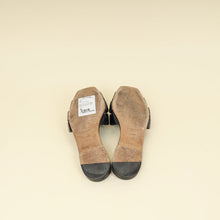 YSL Black Tribute Flat Sandals 40