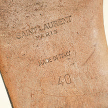 YSL Black Tribute Flat Sandals 40