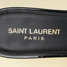 YSL Black Tribute Flat Sandals 40