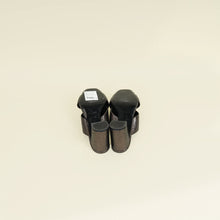 YSL Metallic Dark Grey Loulou Criss Cross Mules 40